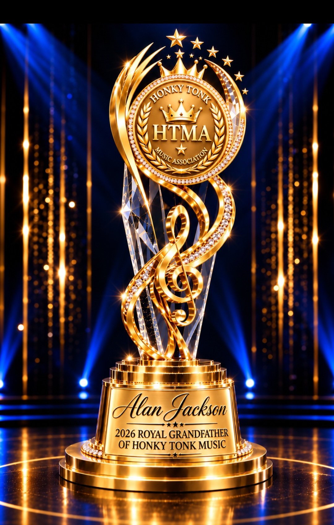 Alan Jackson - 2026 Royal Grandfather of Honky Tonk Music Trophy